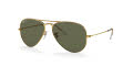 Ray-Ban RB3025 - Large Metal Aviator Gold / Crystal Green Polarized Lens (001/58) Sunglasses - Color Image