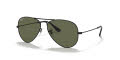 Ray-Ban RB3025 - Large Metal Aviator Black / Crystal Green Polarized Lens (002/58) Sunglasses - Color Image