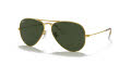 Ray-Ban RB3025 - Large Metal Aviator Gold / Crystal Green Lens (001) Sunglasses - Color Image