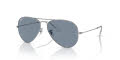 Ray-Ban RB3025 - Large Metal Aviator Silver / Blue (003/02) Sunglasses - Color Image