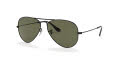 Ray-Ban RB3025 - Large Metal Aviator Matte Black / Polarized Green Lens (W3361) Sunglasses - Color Image