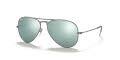 Ray-Ban RB3025 - Large Metal Aviator Matte Gunmetal / Green Mirror Silver Lens (029/30) Sunglasses - Color Image