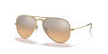 Ray-Ban RB3025 - Large Metal Aviator Gold / Crystal Brown-Pink Silver Mirror Lens (001/3E) Sunglasses - Color Image