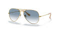 Ray-Ban RB3025 - Large Metal Aviator Gold / Crystal Gradient Light Blue Lens (001/3F) Sunglasses - Color Image