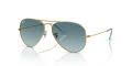 Ray-Ban RB3025 - Large Metal Aviator Gold / Blue Gradient Lens (001-3M) Sunglasses - Color Image