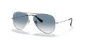 Ray-Ban RB3025 - Large Metal Aviator Silver / Crystal Gradient Light Blue Lens (003/3F) Sunglasses - Color Image