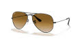 Ray-Ban RB3025 - Large Metal Aviator Gunmetal / Crystal Brown Gradient Lens (004/51) Sunglasses - Color Image