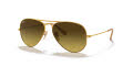 Ray-Ban RB3025 - Large Metal Aviator Matte Gold / Brown Gradient Lens (112/85) Sunglasses - Color Image