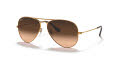 Ray-Ban RB3025 - Large Metal Aviator Shiny Light Bronze / Pink Gradient Brown Lens (9001A5) Sunglasses - Color Image