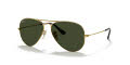 Ray-Ban RB3025 - Large Metal Aviator Gold / Dark Green Lens (181) Sunglasses - Color Image