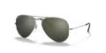 Ray-Ban RB3025 - Large Metal Aviator Silver / Crystal Polarized Green Silver Mirror Lens (003/59) Sunglasses - Color Image