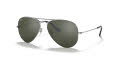 Ray-Ban RB3025 - Large Metal Aviator Silver / Crystal Grey Mirror Lens (W3277) Sunglasses - Color Image