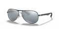 Ray-Ban RB8313 - Tech Shiny Gunmetal / Blue Mirror Silver Polarized Lens (004/K6) Sunglasses - Color Image