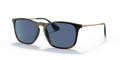 Ray-Ban RB4187 - Chris Havana / Dark Blue Lens (639080) Sunglasses - Color Image
