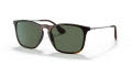 Ray-Ban RB4187 - Chris Light Havana / Green Lens (710/71) Sunglasses - Color Image