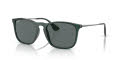Ray-Ban RB4187 - Chris Transparent Green / Dark Grey (666381) Sunglasses - Color Image