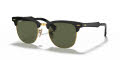 Ray-Ban RB3507 - Aluminum Clubmaster Black-Arista / Polarized Green Lens (136/N5) Sunglasses - Color Image
