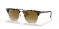 Ray-Ban RB3016 - Clubmaster Pink Havana / Clear Gradient Brown Lens (133751) Sunglasses - Color Image