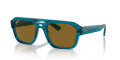Ray-Ban RB4397 Corrigan Bio-Based Transparent Light Blue / Dark Brown Polarized Lens (668383) Sunglasses - Color Image