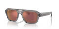 Ray-Ban RB4397 Corrigan Bio-Based Transparent Grey / Dark Violet/Red (6684D0) Sunglasses - Color Image