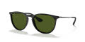 Ray-Ban RB4171F - Alternate Fit Erika Black / Polarized Green Lens (601/2P) Sunglasses - Color Image
