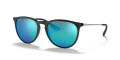 Ray-Ban RB4171 - Erika Black / Light Green Mirror Blue Lens (601/55) Sunglasses - Color Image