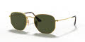 Ray-Ban RB3548N Hexagonal Collection Gold / Green Polarized Lens (001/58) Sunglasses - Color Image