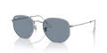 Ray-Ban RB3548N Hexagonal Collection Silver / Blue (003/02) Sunglasses - Color Image