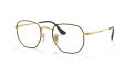 Ray-Ban RB6448 Top Black On Gold (2991) Eyeglasses - Color Image