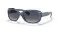 Ray-Ban RB4101 - Jackie Ohh Transparent Blue / Blue Gradient Polar (659278) Sunglasses - Color Image