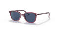 Ray-Ban Junior RJ9093S Transparent Pink / Dark Blue Lens (711280) Sunglasses - Color Image