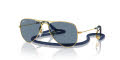 Ray-Ban Junior RJ9506S Gold / Light Blue (223/1U) Sunglasses - Color Image