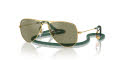 Ray-Ban Junior RJ9506S Gold / Green (223/6R) Sunglasses - Color Image