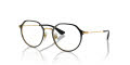 Ray-Ban Junior RB1058 Black On Gold (4086) Eyeglasses - Color Image