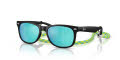 Ray-Ban Junior RB9052S Rubber Black/Light Green Mirror Blue (702855) Sunglasses - Color Image