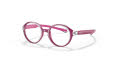 Ray-Ban Junior RB9075V Transparent On Fuxia (3878) Eyeglasses - Color Image