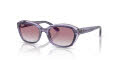 Ray-Ban Junior RB9081S Striped-Violet-On-Transparent-Violet/Grey-Gradient-Violet (71748G) Sunglasses - Color Image