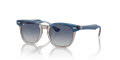 Ray-Ban Junior RJ9098S Top Dark Blue & Brown & Light Grey / Grey & Blue (71554L) Sunglasses - Color Image