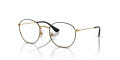 Ray-Ban Junior RB9572V Black On Gold (4086) Eyeglasses - Color Image