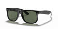 Ray-Ban RB4165F - Alternate Fit Justin Black / Green Lens (601/71) Sunglasses - Color Image