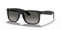 Ray-Ban RB4165 - Justin Rubber Black / Grey Gradient Lens (601/8G) Sunglasses - Color Image