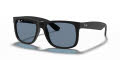 Ray-Ban RB4165 - Justin Black Rubber / Dark Blue Polarized Lens (622/2V) Sunglasses - Color Image