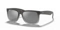 Ray-Ban RB4165 - Justin Rubber Grey-Grey Transparent / Grey Silver Mirror Gradient Lens (852/88) Sunglasses - Color Image
