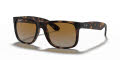 Ray-Ban RB4165 - Justin Havana Rubber / Polarized Brown Gradient Lens (865/T5) Sunglasses - Color Image