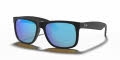 Ray-Ban RB4165 - Justin Black Rubber / Green Mirror Blue Lens (622/55) Sunglasses - Color Image