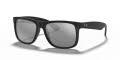 Ray-Ban RB4165 - Justin Rubber Black / Grey Mirror Silver Lens (622/6G) Sunglasses - Color Image