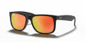 Ray-Ban RB4165 - Justin Rubber Black / Brown Mirror Orange Lens (622/6Q) Sunglasses - Color Image