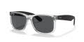 Ray-Ban RB4165 - Justin Rubber Transparent / Dark Grey Lens (651287) Sunglasses - Color Image