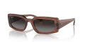 Ray-Ban RB4395F Kiliane Bio-Based Transparent Brown / Grey Gradient Polarized Lens (6678T3) Sunglasses - Color Image