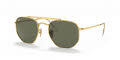 Ray-Ban RB3648 Gold / Green Lens (001) Sunglasses - Color Image